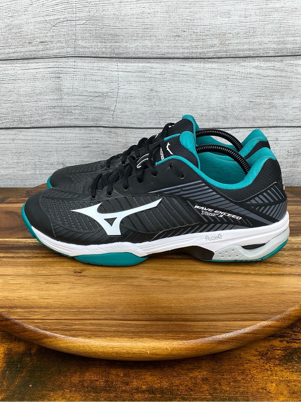 Mizuno Wave Exceed Tour 3 Black Teal Tennis Court Pickleball Shoe Men’s Size 9.5
